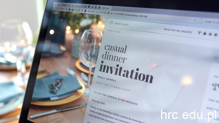 Crafting the Perfect Casual Dinner Invitation Email Sample 1