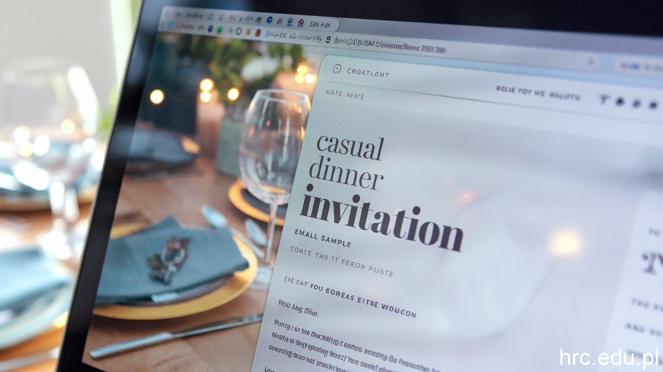 Crafting the Perfect Casual Dinner Invitation Email Sample 1