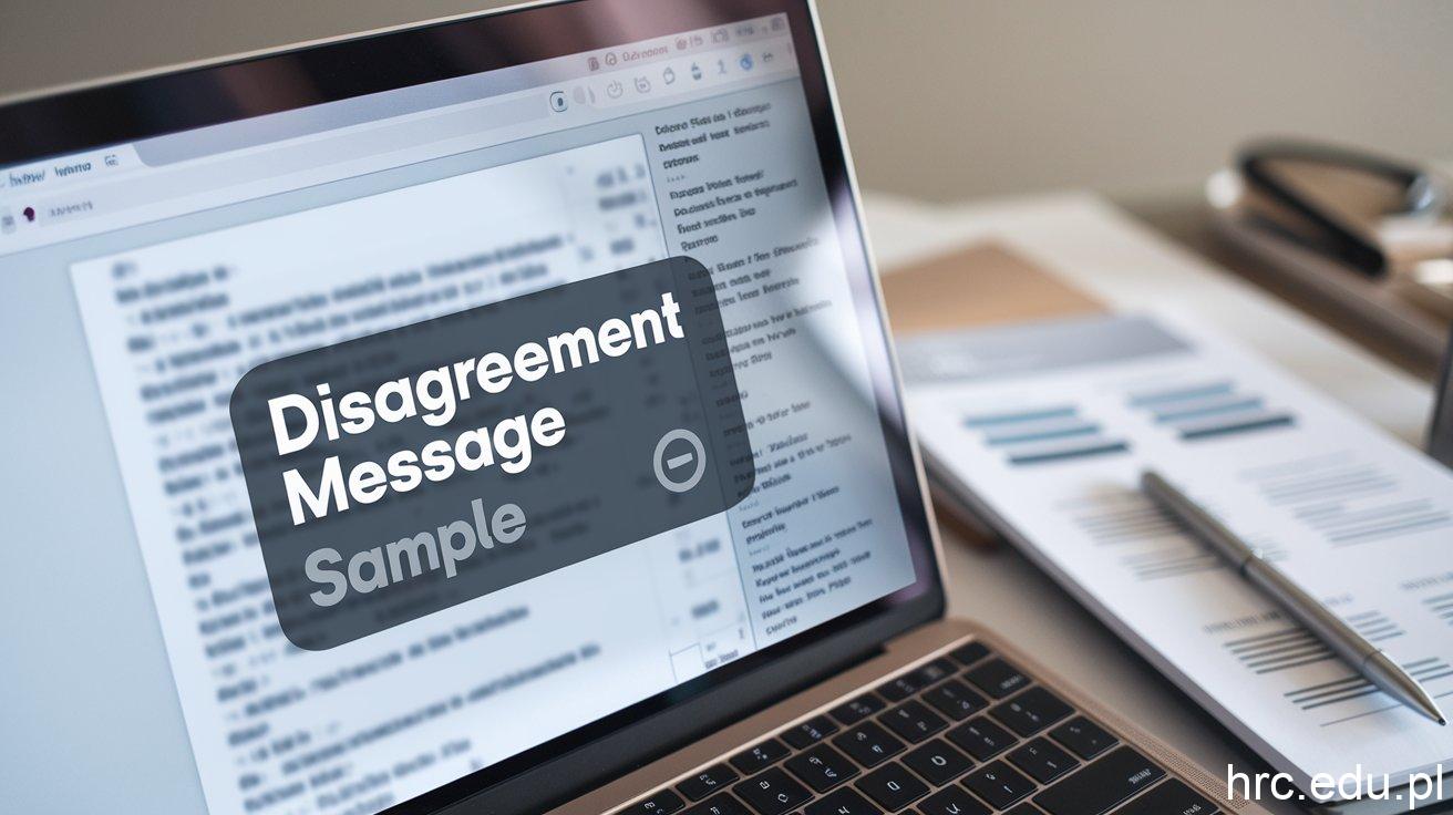 Effective Communication: How to Craft a Disagreement Message Sample 1