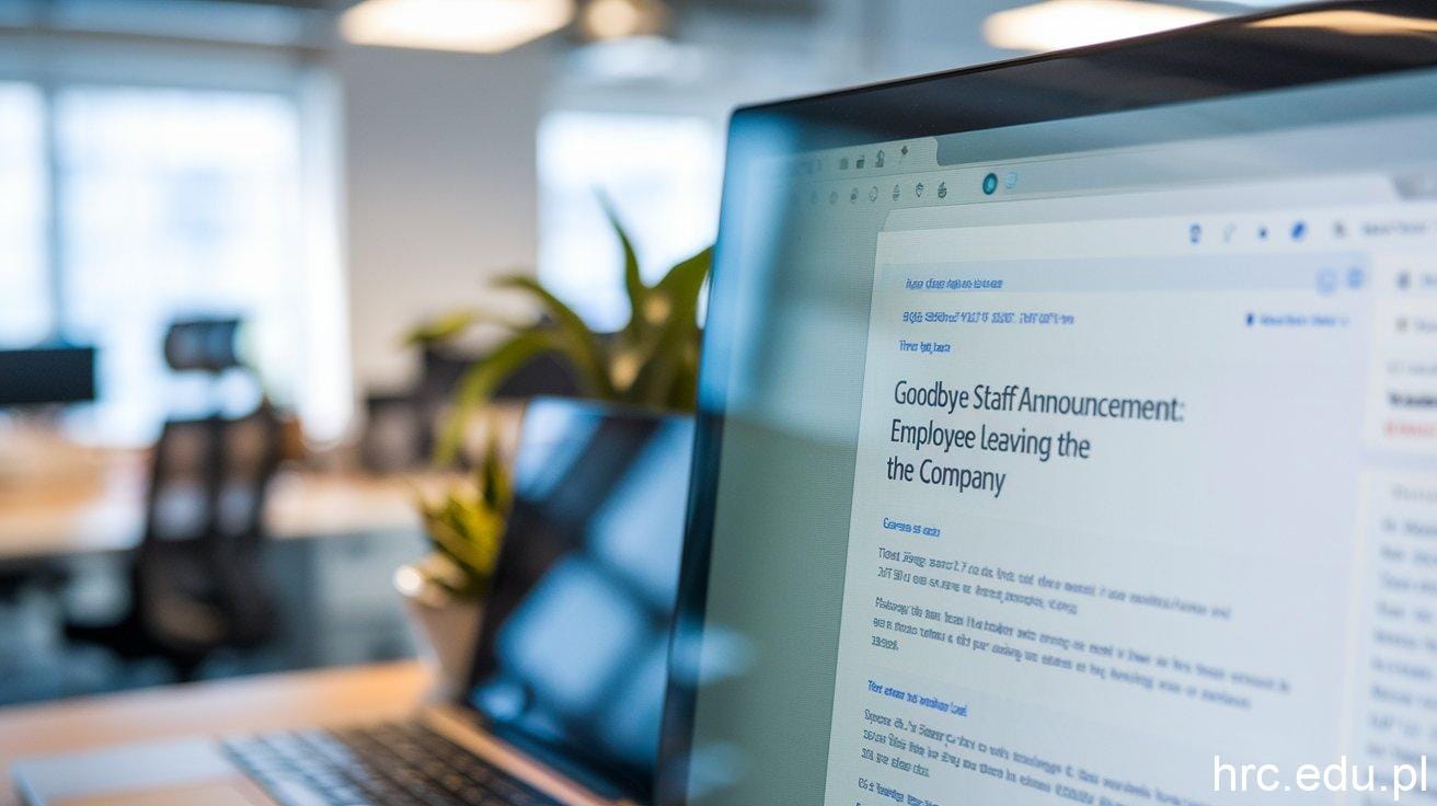 7 Essential Tips for Crafting a Goodbye Staff Announcement of Employee Leaving Company Email Sample 7 Essential Tips for Crafting a Goodbye Staff Announcement of Employee Leaving Company Email Sample