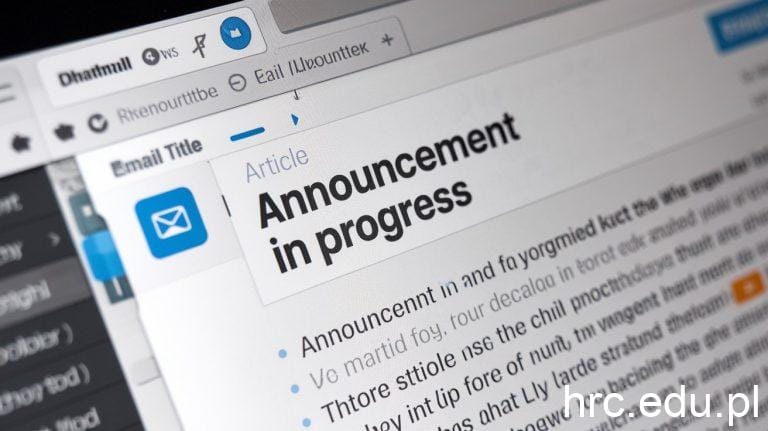 announcement in progress