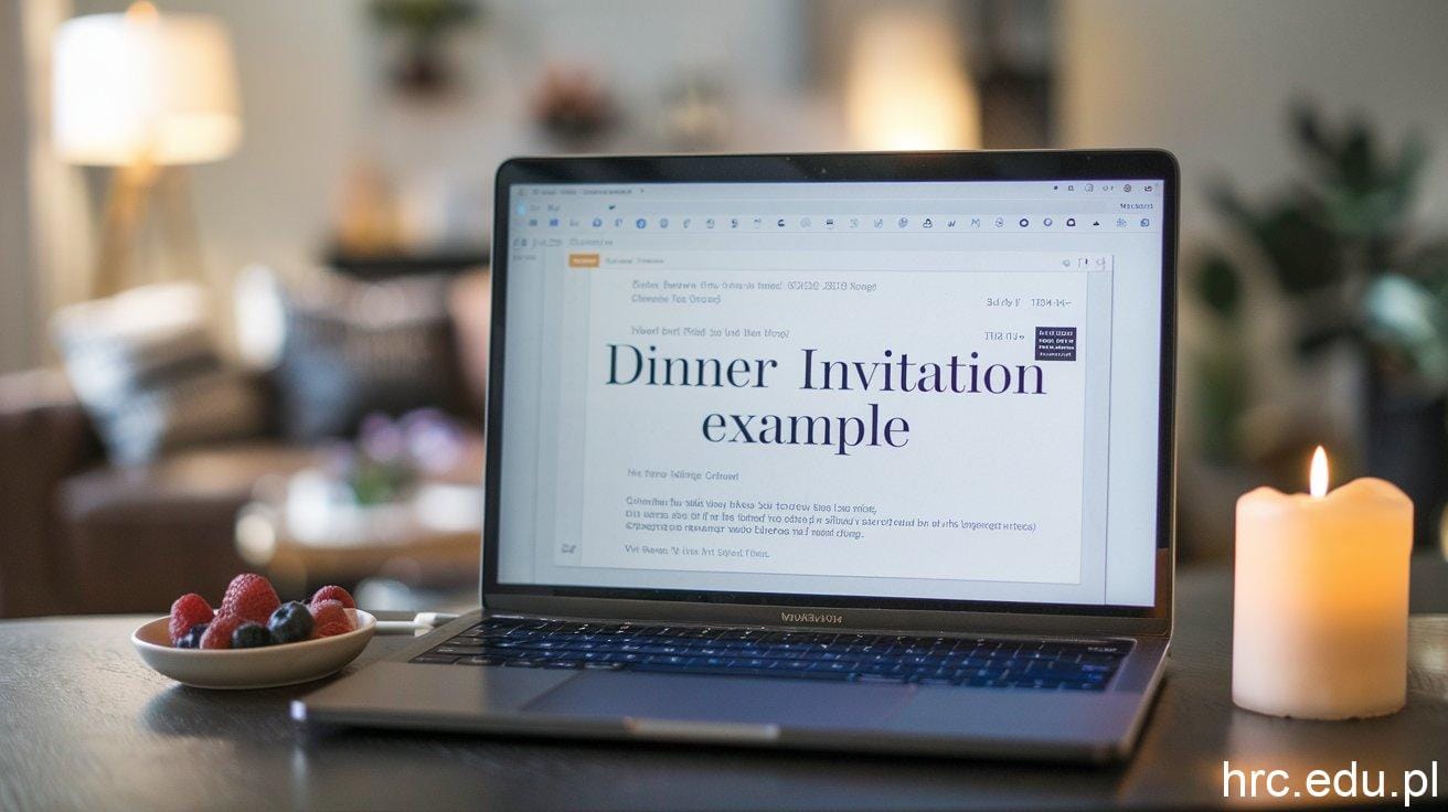 dinner invitation example