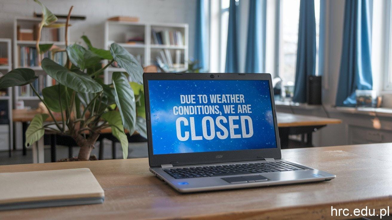 due to weather conditions we are closed