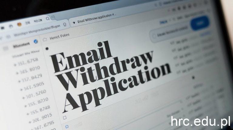 email withdraw application