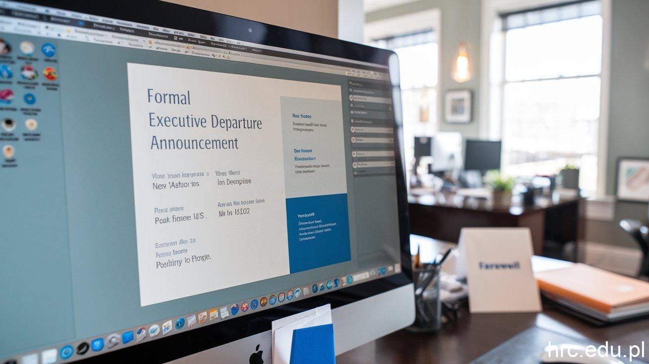 executive departure announcement sample