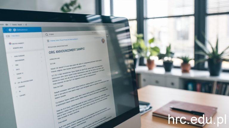 org announcement sample