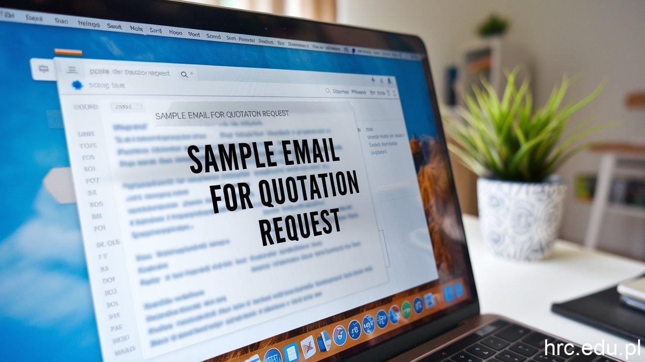 sample email for quotation request