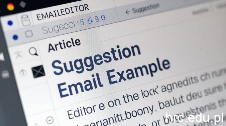 suggestion email example