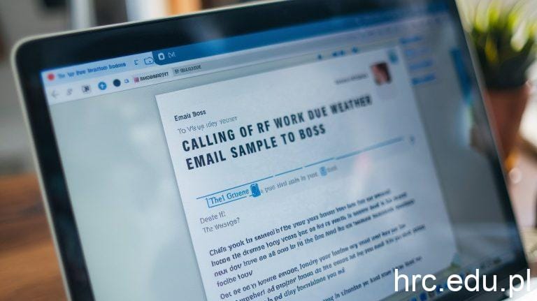 calling off work due to weather email sample to boss