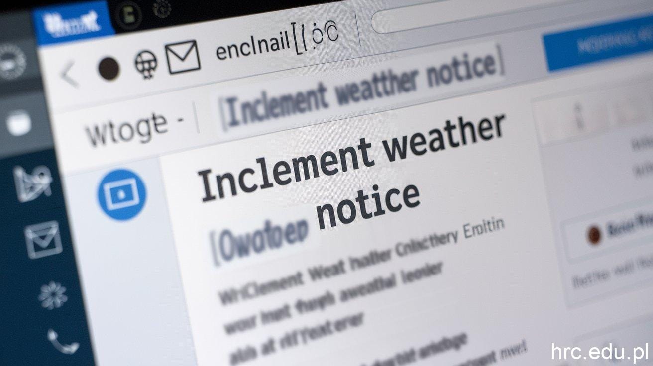 calling off work due to weather email sample