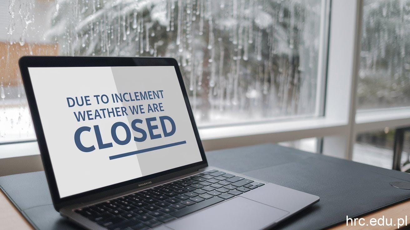 closed due to weather message