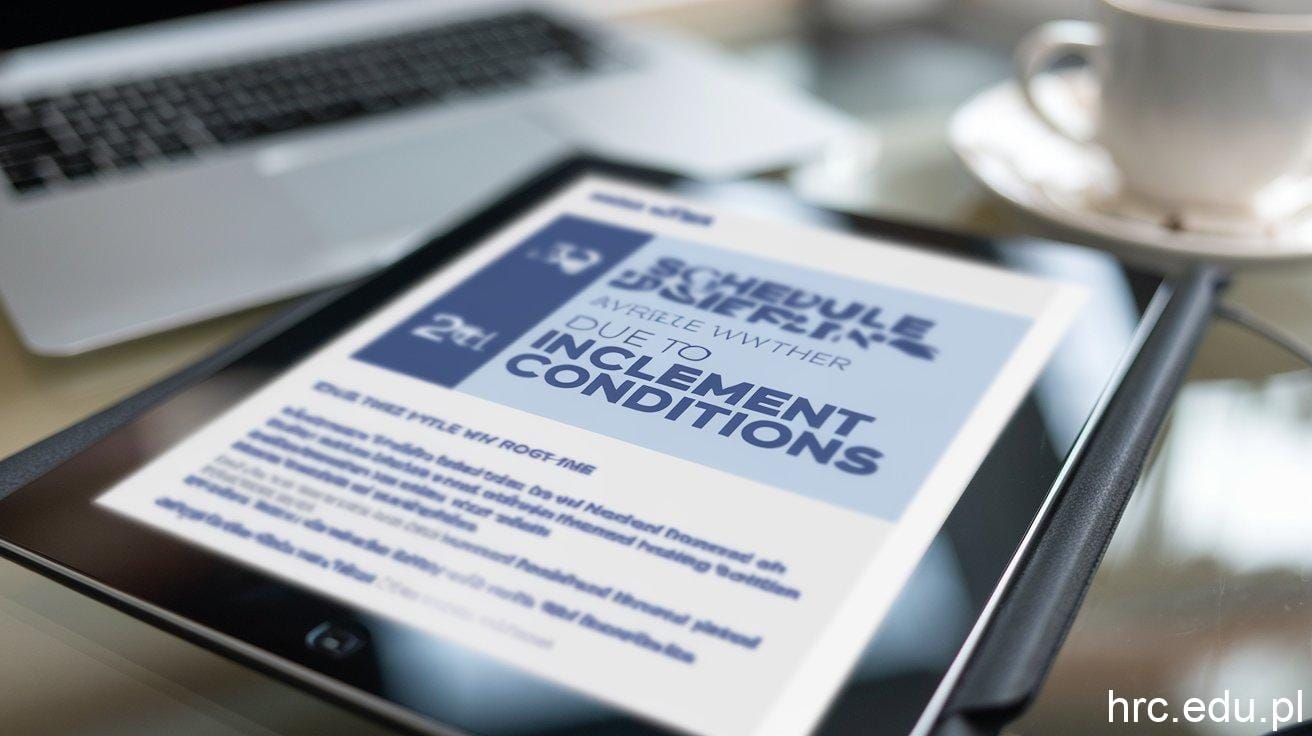 due to the inclement weather