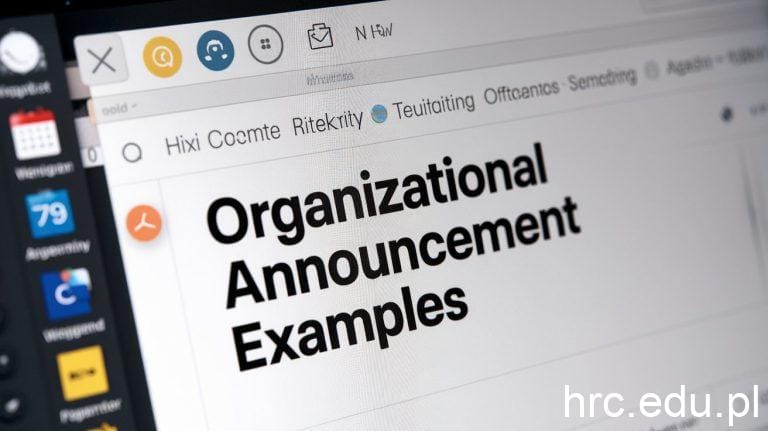 organizational announcement examples