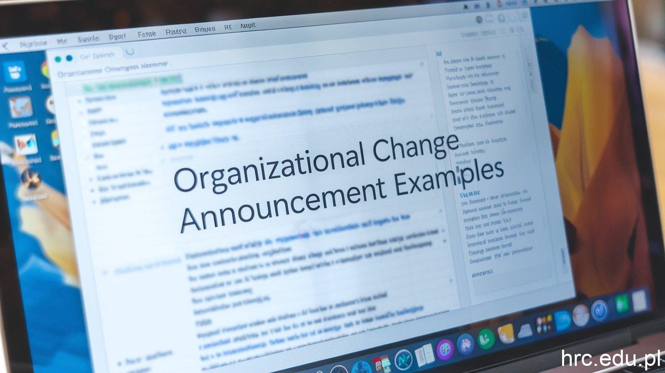 organizational announcement sample