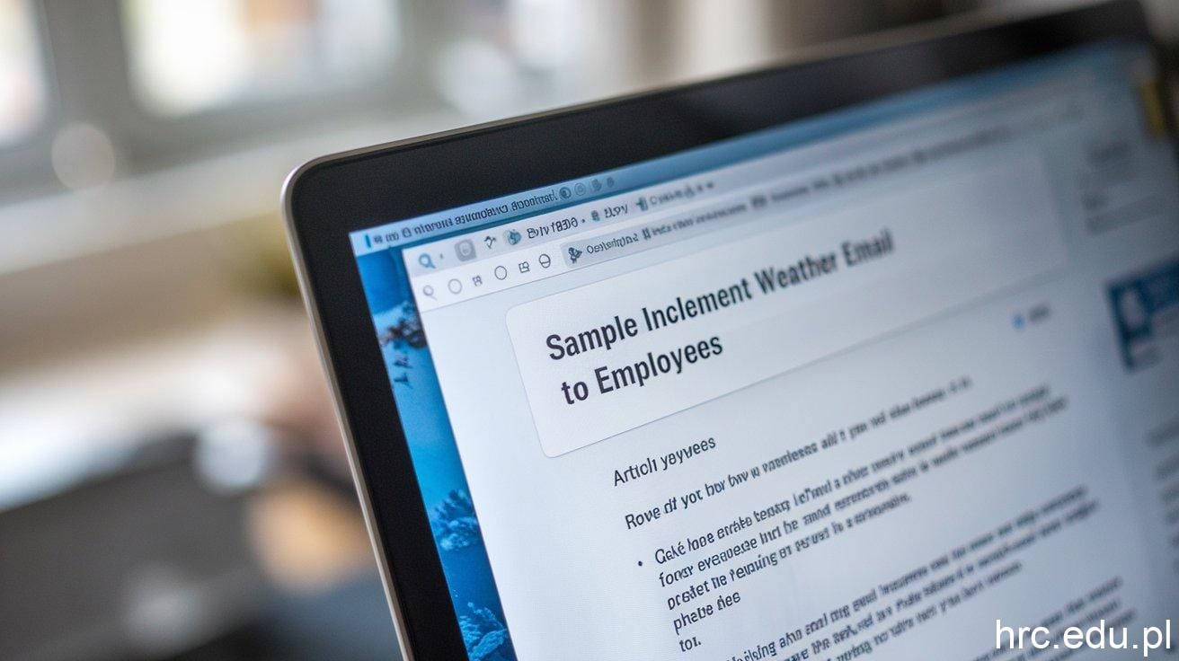 sample inclement weather email to employees