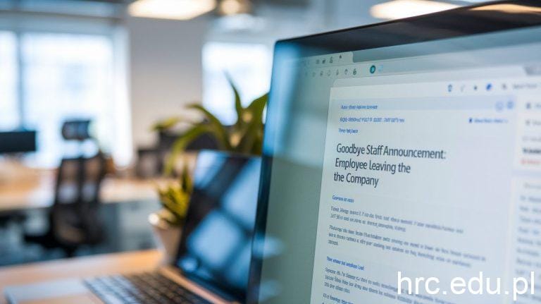 staff announcement of employee leaving company email sample