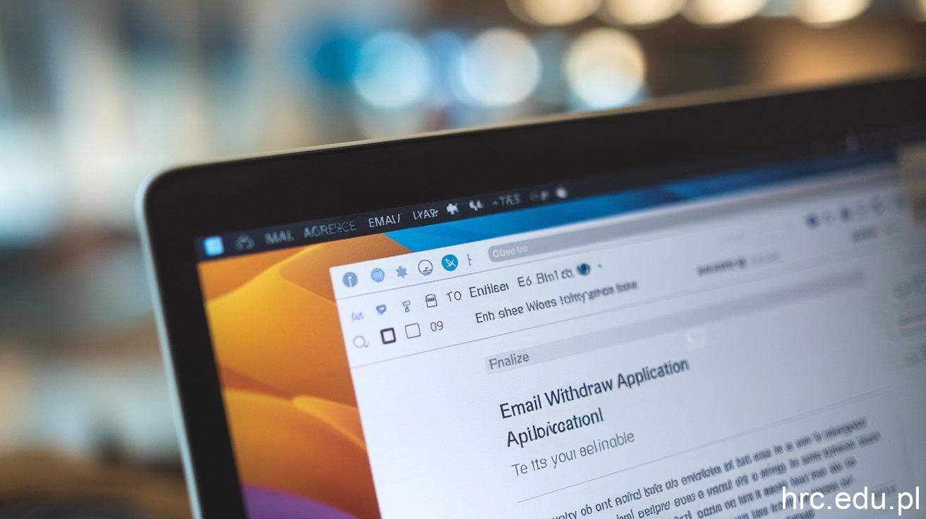 withdraw application email